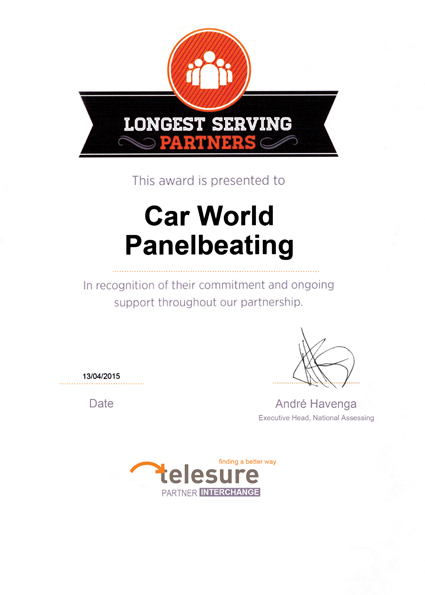 Telesure-Certificate